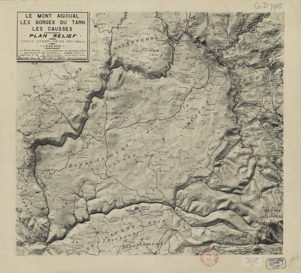 plan relief mont agoual et gorges du tarn