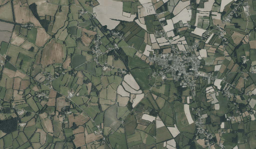 vue aerienne de notre dames des landes aujourd'hui