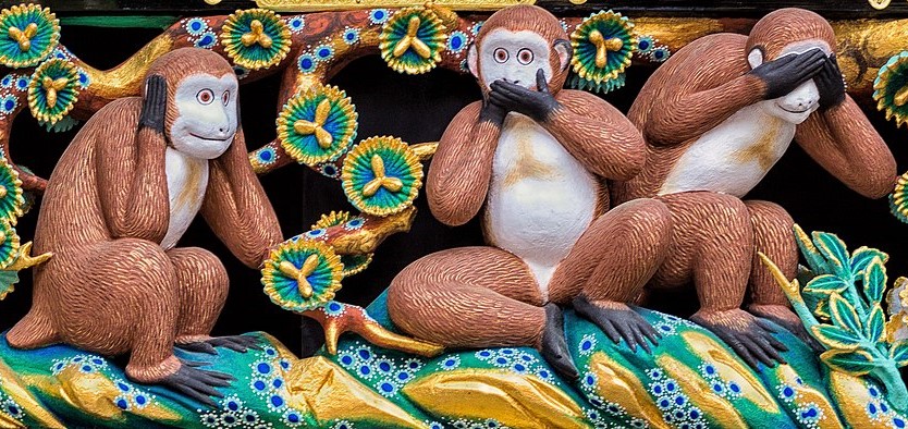 Sculpture des trois singes du sanctuaire de tosho gu