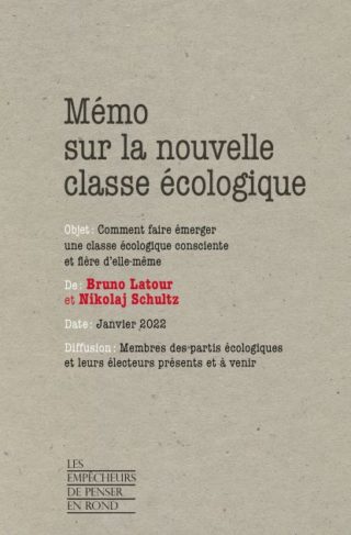 Couverture du livre memo sur la nouvelle classe ecologique