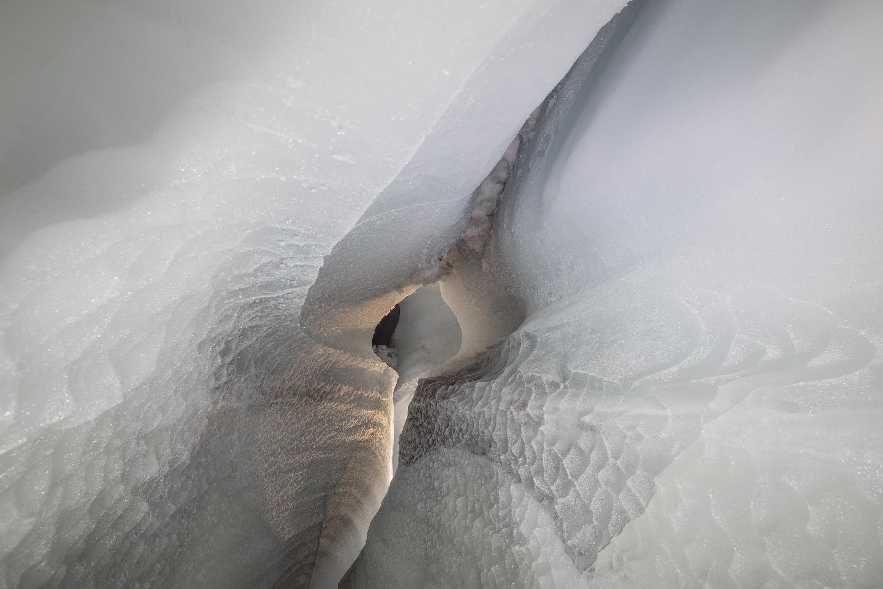 Glacier du Gorner (Zermatt). Méandre moulin G5.