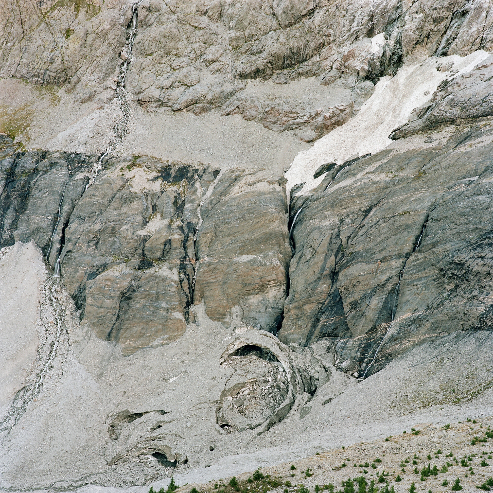 Le glacier du Râteau, dans le massif de la Meije à proximité de la Grave.