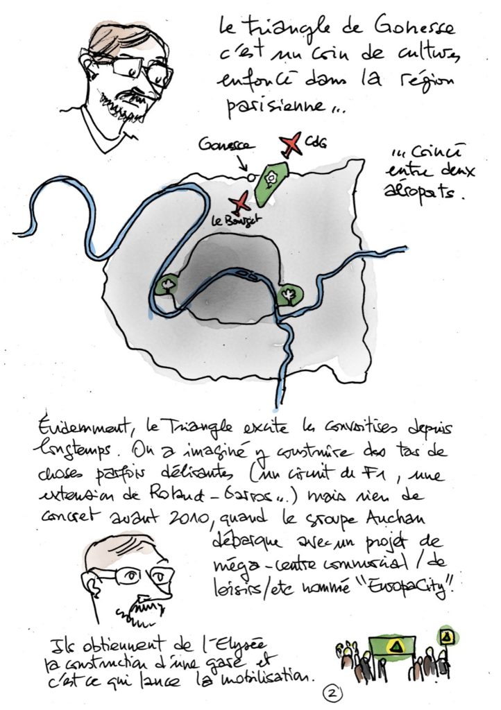 Le triangle de Gonesse c'est un coin de cultures enfoncé dans la région parisienne, coincé entre deux aéroports.